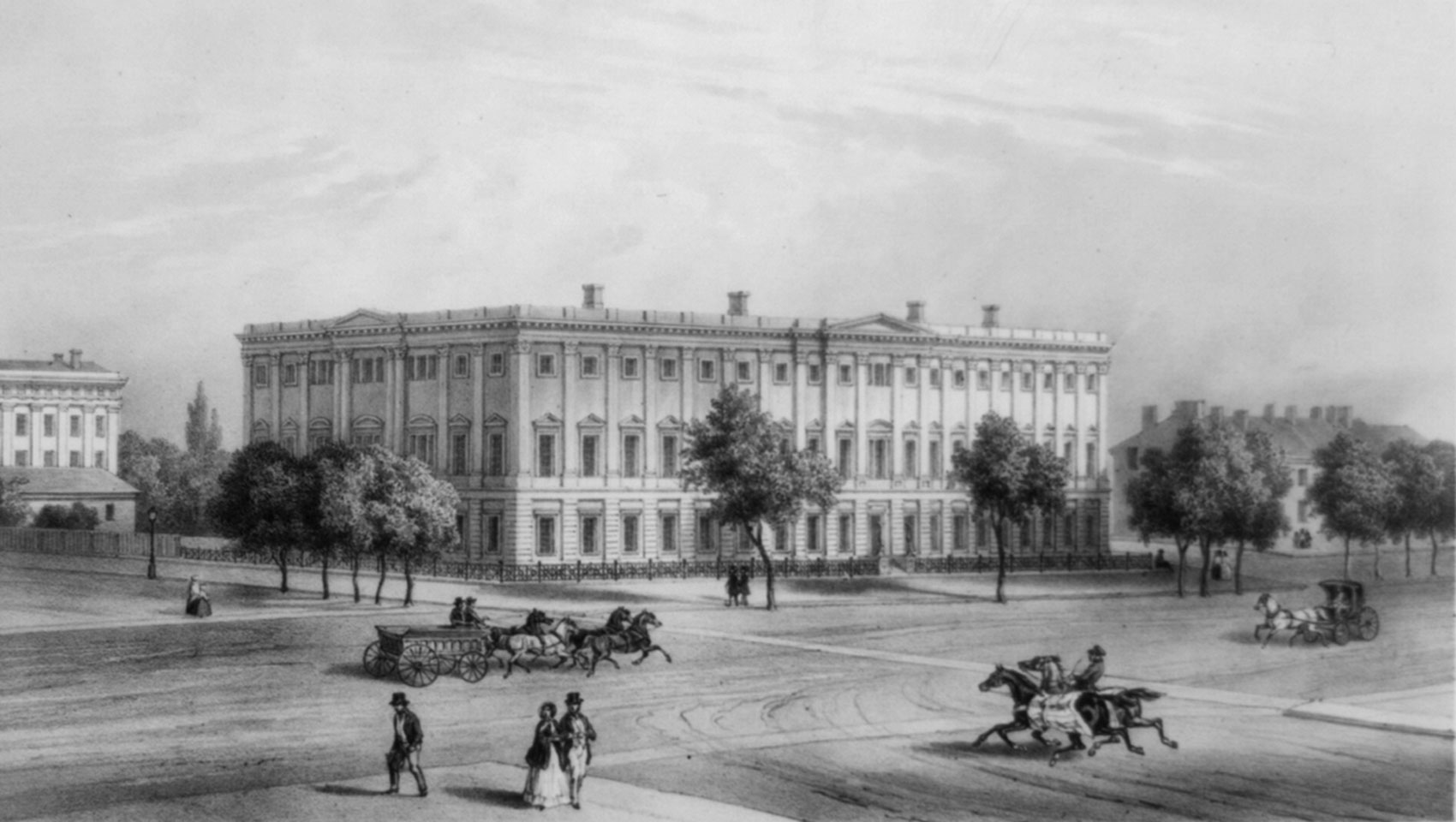 1850 engraving of Washington DC's General Post Office