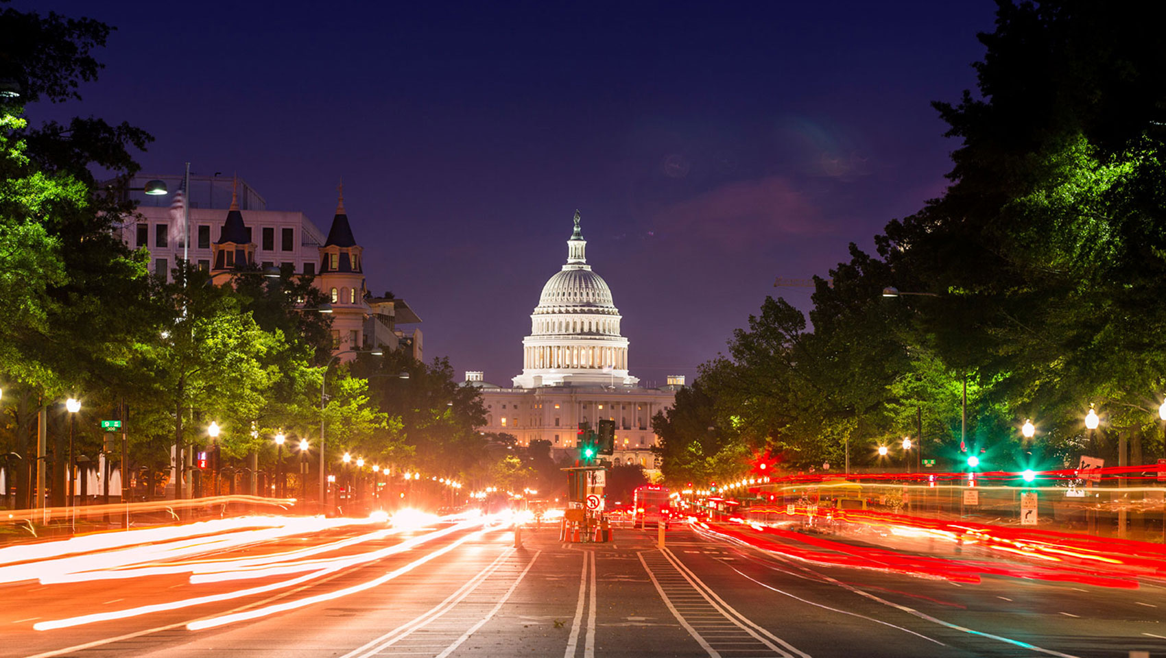 Capitol building nighttime