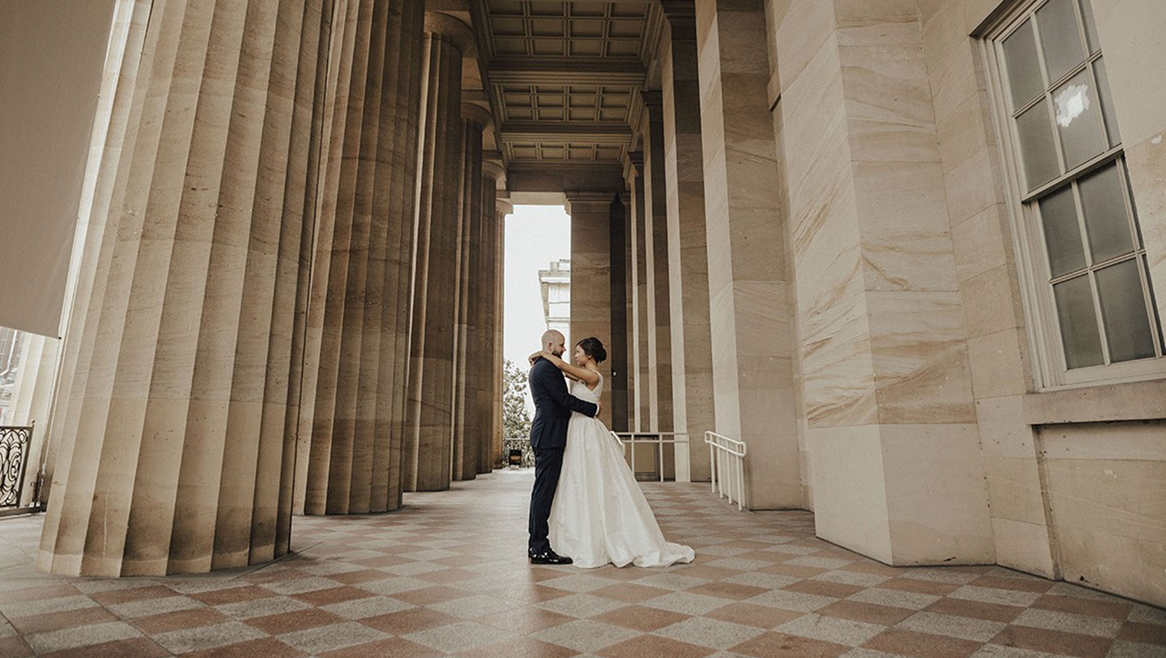 Newlyweds at Hotel Monaco DC