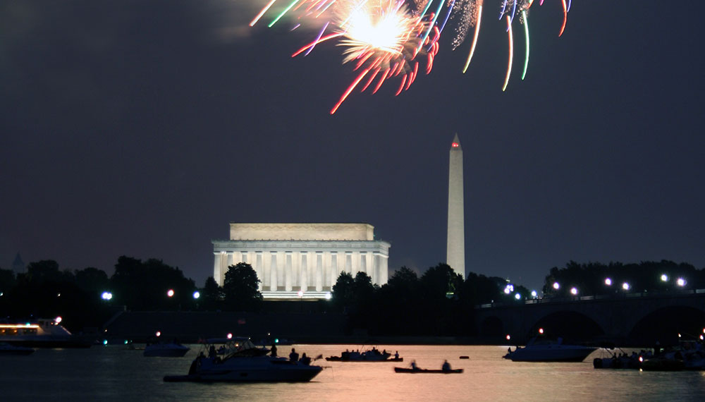 fireworks over washington dc