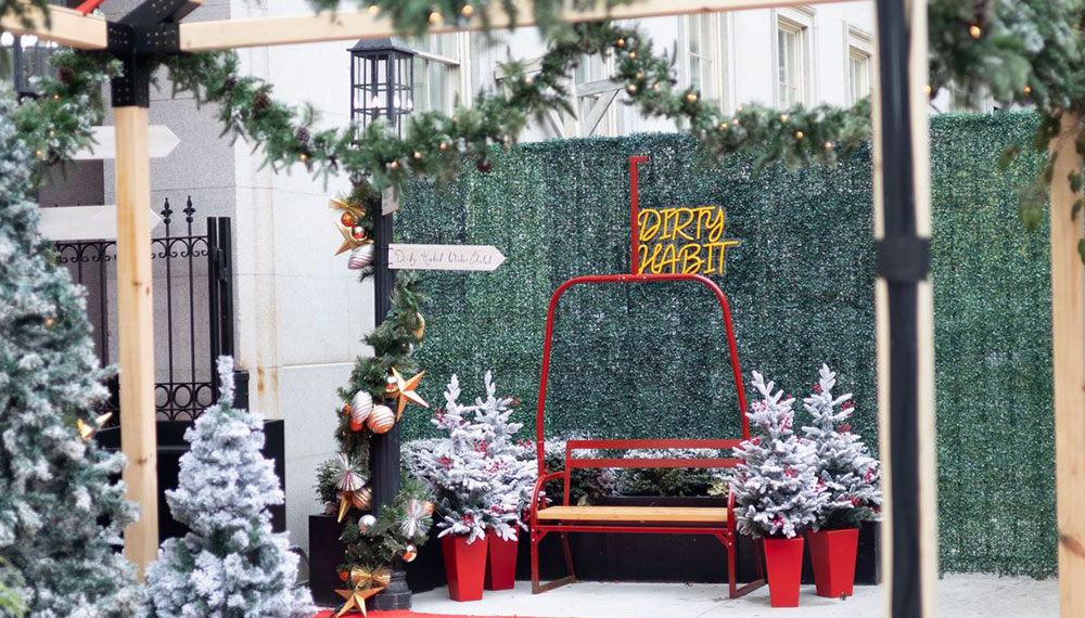 Picture perfect photo-op at Dirty Habit's winter chalet