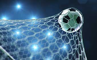 soccer ball in goal