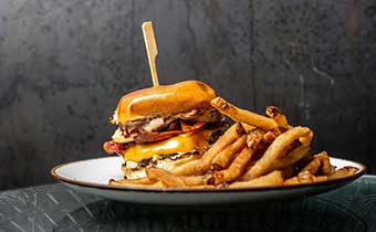Burger and fries