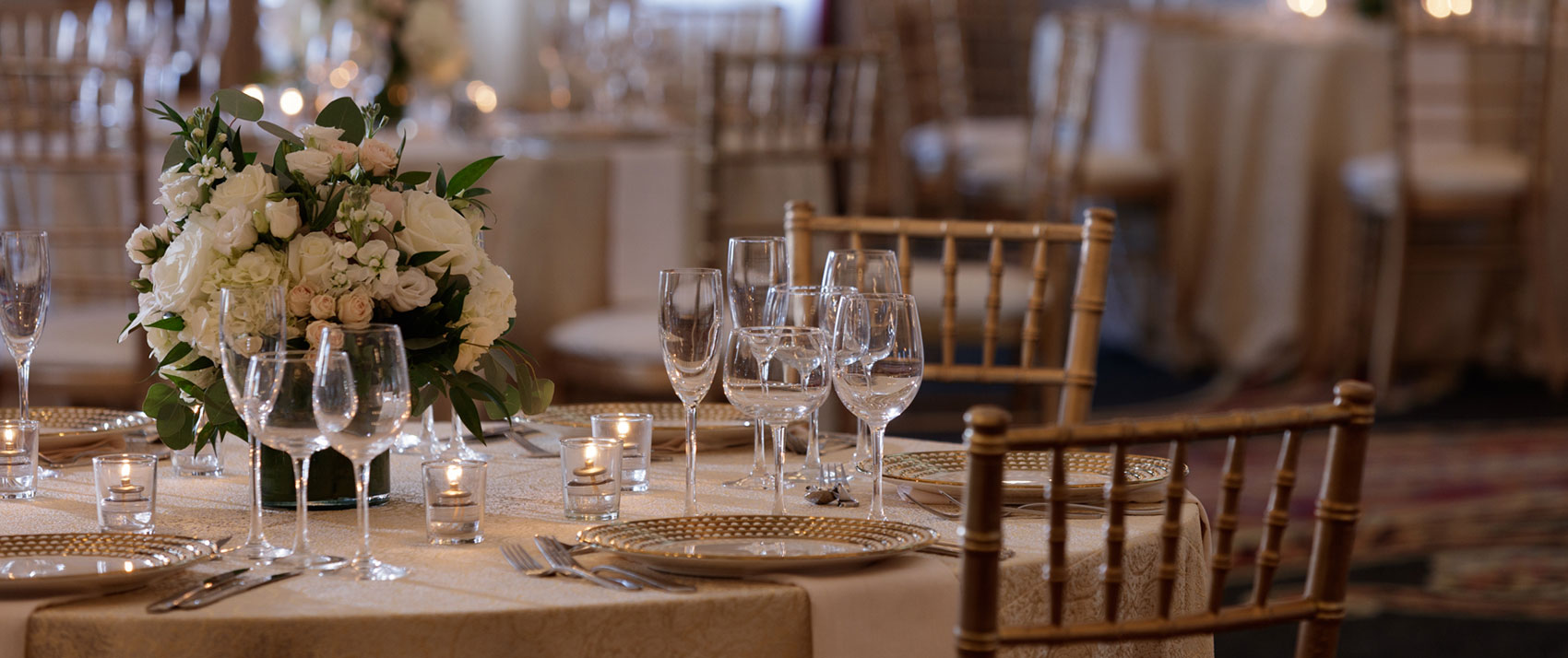 wedding table setup