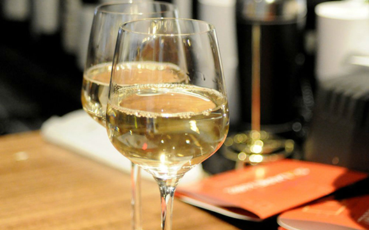 two wine glasses